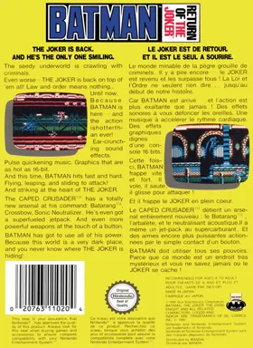 Batman - Return of the Joker (Europe) box cover back